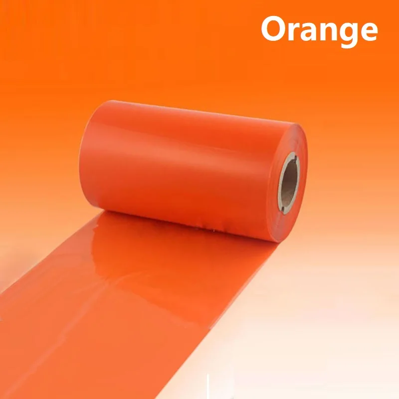 Color Wax Ribbon Color Barcode Printing Thermal Transfer Ribbons Wax Light Blue Orange Coffee 50 to 110mm *300m