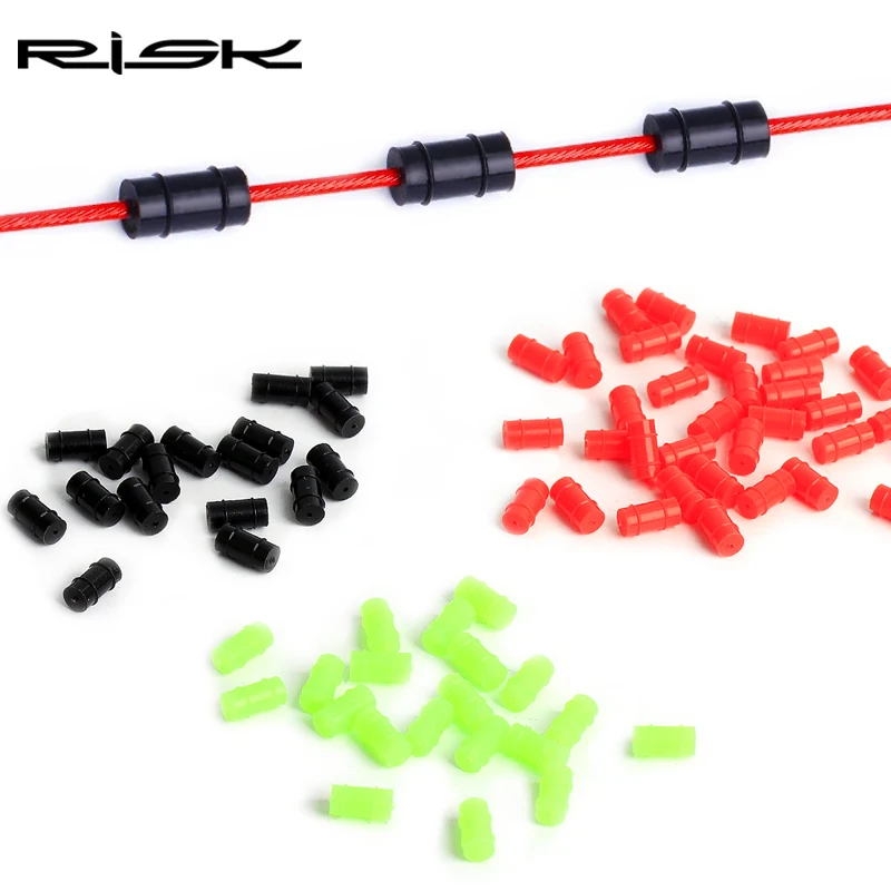 RISK 30pcs/ 50pcs Bike Inner Cable Protector Sleeve Protective Silicone For Bicycle Shift Derailleur Brake Cable Wire Line Frame