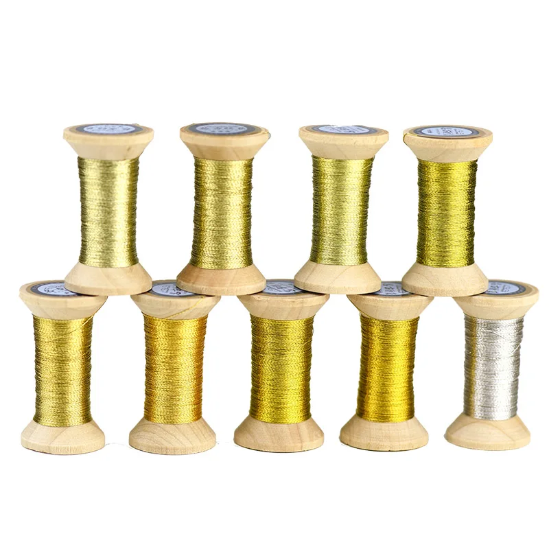 Bright gold series of Gold Line/French embroidery  thread/embroidery spool/colorful gold embroidery thread/ 50 meters/piece