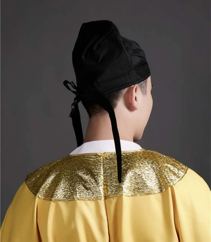 Hanfu Hat Men Adult Chinese Traditional Headdress Hanfu Mingzhi Headdress Ancient Fittings Black Confucian Towel Hat For Men