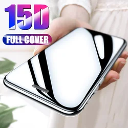 15D protective glass for iPhone X XS 6 6S 7 8 plus glass screen protector On for iPhone 11 Pro MAX XR 12 13 14 Pro Tempered film