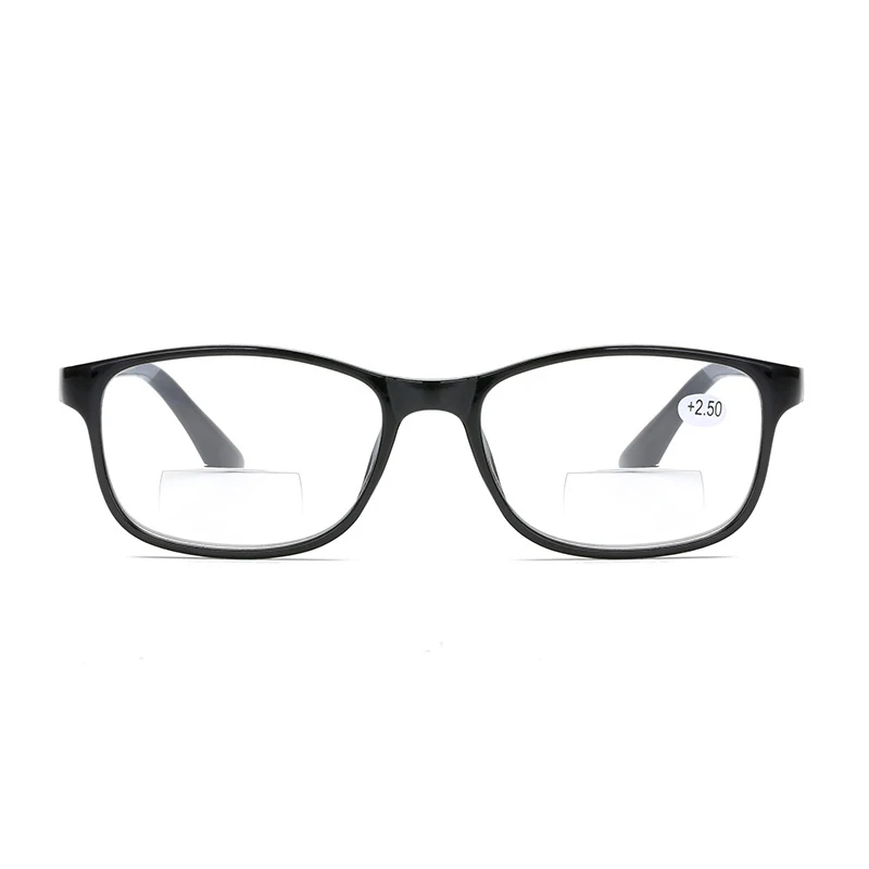 Seemfly Men Women Bifocals Reading Glasses Ultralight Black Frame Clear Near And Far Presbyopia Glasses Diopters +1.0 +2.5 +4.0