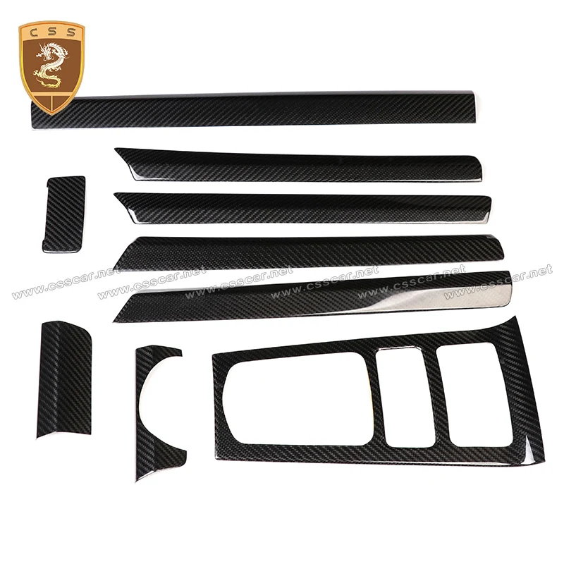 Auto-interieur Kits Voor Porsche Cayenne 958 2011-2017 OEM Plakken Real Koolstofvezel Centrale controle instrument deurbekleding strips - afbeelding 1