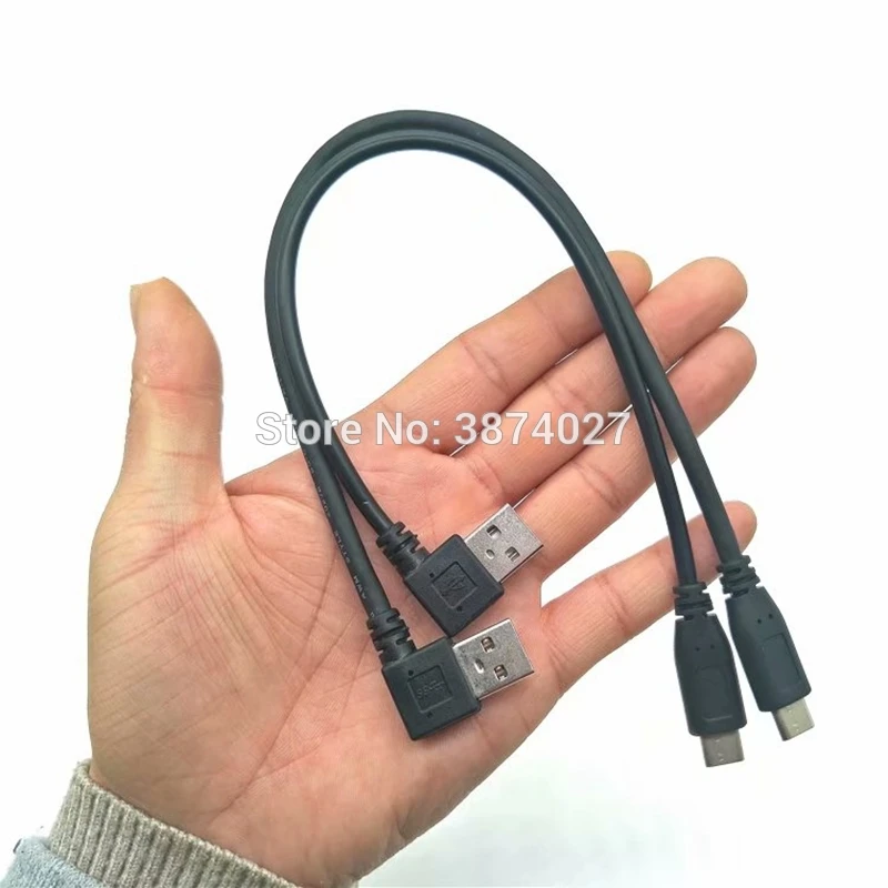 type-C to USB3.0 A male adapter cable type-A male to USB3.1 type-C 90 Degree Right Angled bent bending short cable 30cm