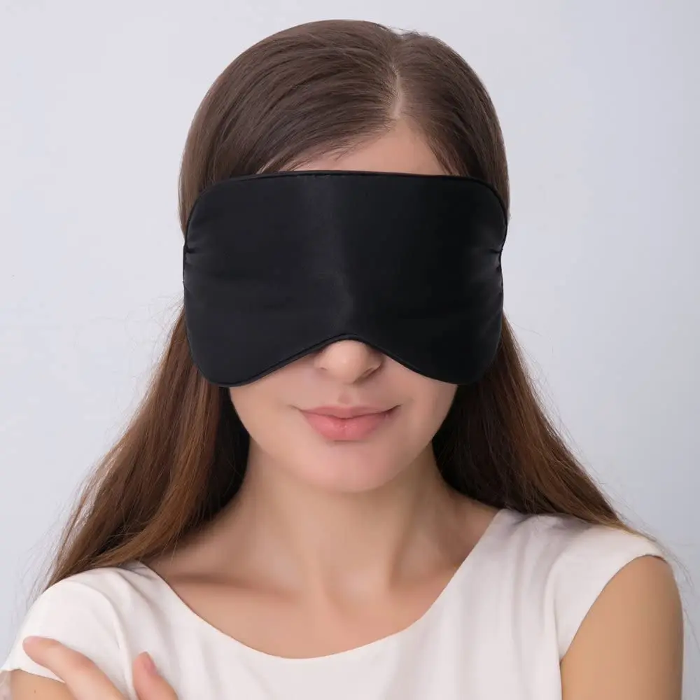 Natuurlijke Zijde Slaapmasker Blindfold Super Glad Nacht Slapen Eyeshade Blokkeren Licht Reizen Eyepatch
