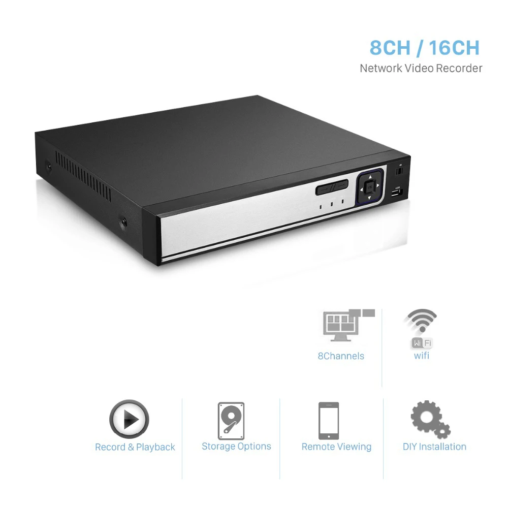 Imagem -05 - Nvr Network Video Recorder com Xmeye App para 4k Vigilância Cctv Câmera System Segurança ip H.265 48v Poe 4ch 8ch