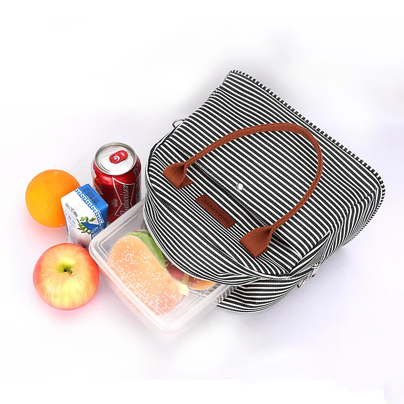 DENUONISS Women Insulated Lunch Box For Shoulder Kids Thermal Food Fresh Breakfast Bag Storage Grils Cooler Tote Picnic Bags