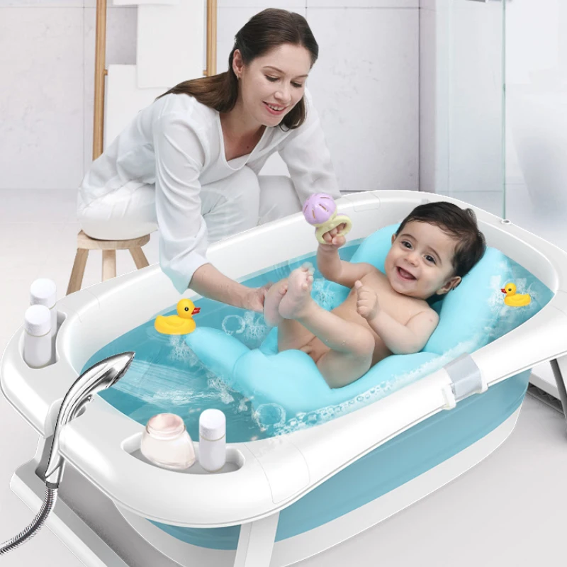 Folding Oversized Bathtub for Children, Universal Bath Barrel, Newborn Supplies, Baby Bath Tub, 2023