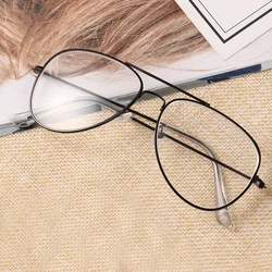 Luxury Frog Myopia Glasses Women Men Classic Finished Nearsighted Eyeglasses Double Beam Pilot Prescription Eyewear -1.0 -5.0