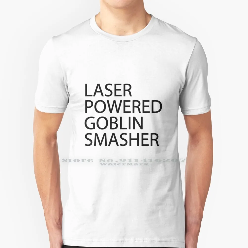 Laser Powered Goblin Smasher T Shirt Cotton 6XL Gloryhammer Caledonian Scottish Power Metal Band Music Weapon Globlin Quotes