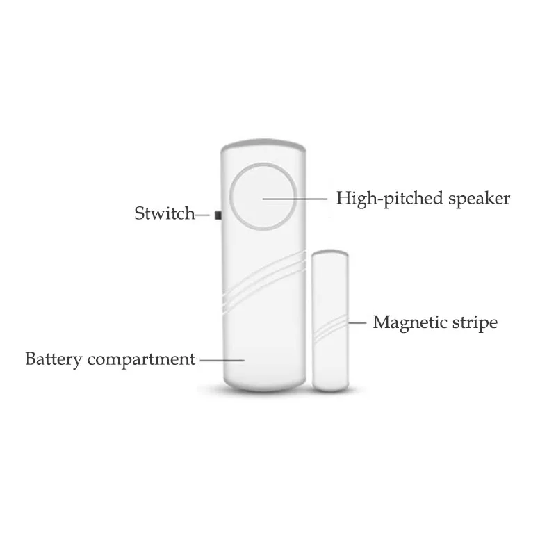 1 pçs novo mais longo janela da porta sem fio alarme do assaltante com sensor magnético de segurança em casa sistema sem fio mais longo dispositivo