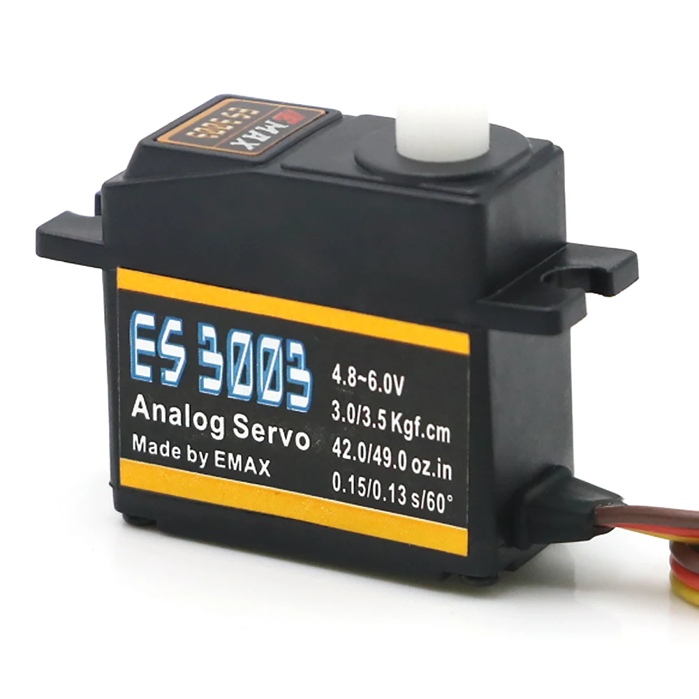 

EMAX ES3003 17g 3.5kg 0.13sec 23T Plastic Gear Analog Servo For RC Airplane ES3103 Upgrade