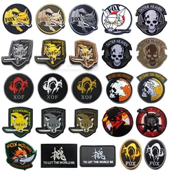 Nowy haftowane Metal Gear stałe Cosplay Patch foxhounda, lis, XOF, diamentowe psy, zewnętrzna nieba Patch taktyczna wojskowa dla skrzep