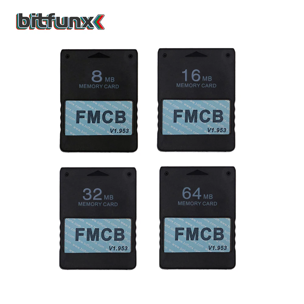 Bitfunx 8MB 16MB 32MB 64MB V1.953 Free McBoot FMCB OPL Memory Card for PS2 Fat Console