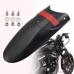 Motorcycle Front Fender Extender Gloss Black ABS Plastic Mudguard Extension For Harley Sportster XL883 XL1200 Dyna Street Bob