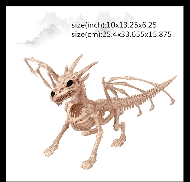 Dragon Puppy Cat Skeleton Animal Human Skull Skeleton Bones Horror Halloween Prop Animal Home House Party Decoration accessori