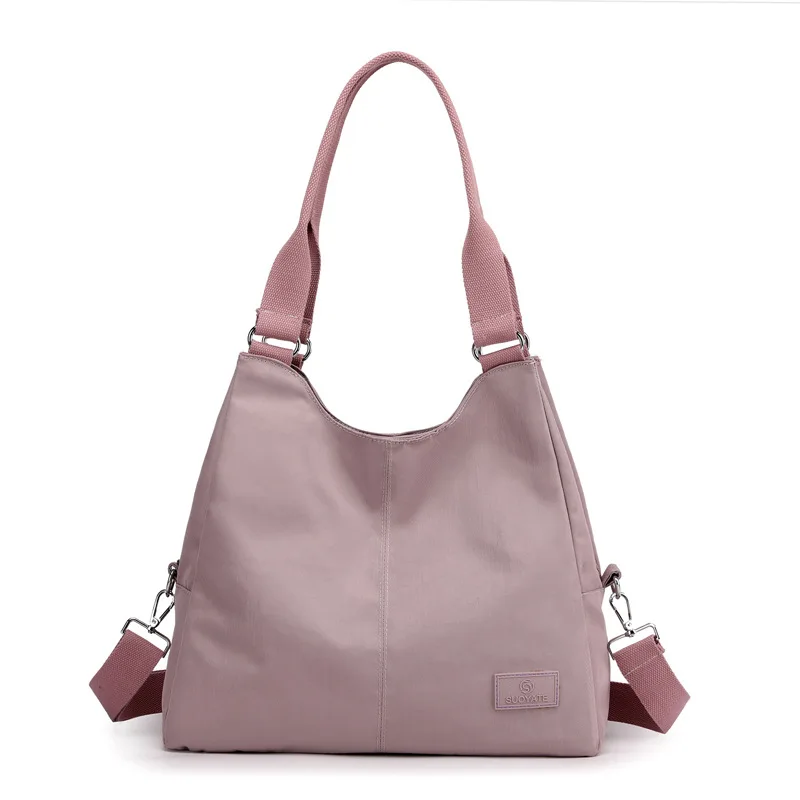 New Women Casual Nylon Big Tote Bag Lightweight Waterproof Large Capacity Handbag Messenger Bag Ladies Shopping Shoulder Bag