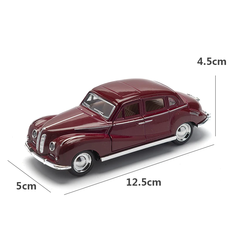 1:32 Alloy Diecast BMWS Cabriolet Vintage Car Model Classic Pull Back Car Miniature Vehicle Replica For Collection Gift for Kids