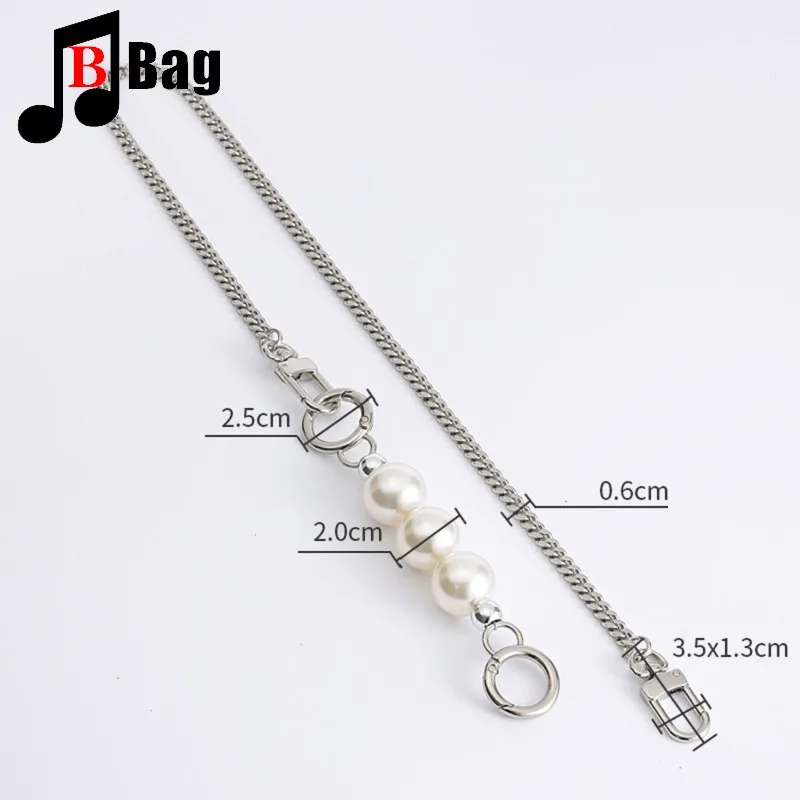 Personalized customization DIY Bag Parts Reform Change Bags Chains Belt Hardware Handbag Accessory Bag Pearl Metal Chain Strap