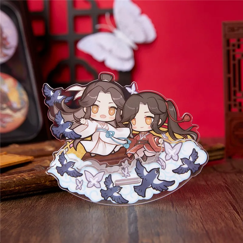 

Anime! Tian Guan Ci Fu Hua Cheng Xie Lian Stand Figure Cute Cartoon Acrylic Character Model Plate Desk Decor Cosplay Xmas Gifts