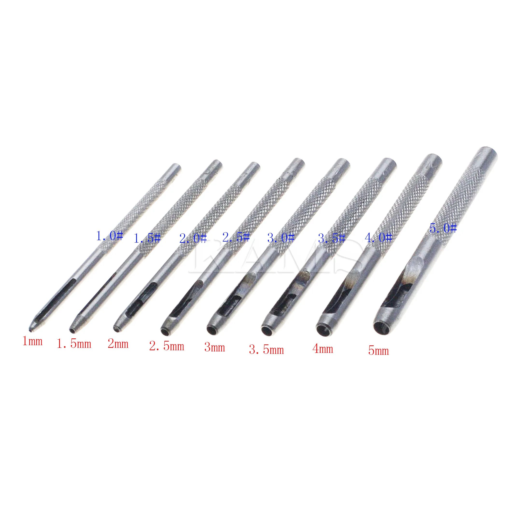 25 Size Pick Leather Tools Leather Punch Leathercraft Hole Craft Set Hollow Puncher Belt Punch 1.0mm-25mm for Clothing Canvas