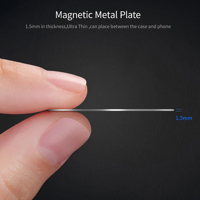 Metal Plate Phone Holder Sticker on Xiaomi Redmi Note 6 Pro Glossy CD Vein Magnet Car Holder Mount Sheet for iPhone XR Xs Max image 6