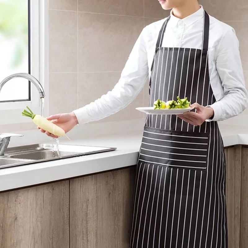 Cotton And Linen Kitchen Men\'s and Women\'s Aprons Baking Restaurant Work Clothes With Pockets Sleeveless Bib Fabric kids Aprons