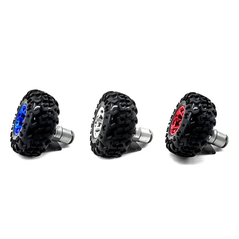 130mm Plastic Wheel Set Wheel+Motor+Bracket Off-road Tire for 2wd/4wd Car Chassis Intelligent Car Chassis Robot Accessories