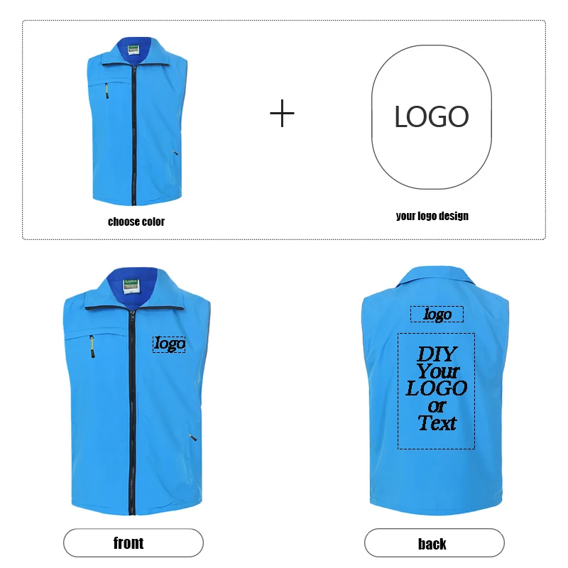 Summer new vest safety clothing cycling traffic construction sanitation vest high-end custom logo printing brand text