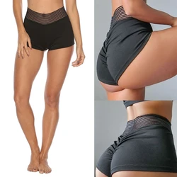 Fashion Women mini hot Shorts High Waist Ruched Lift Workout Solid Stretchy Hollow Soft Skinny Shorts Femme Sport 2023 New