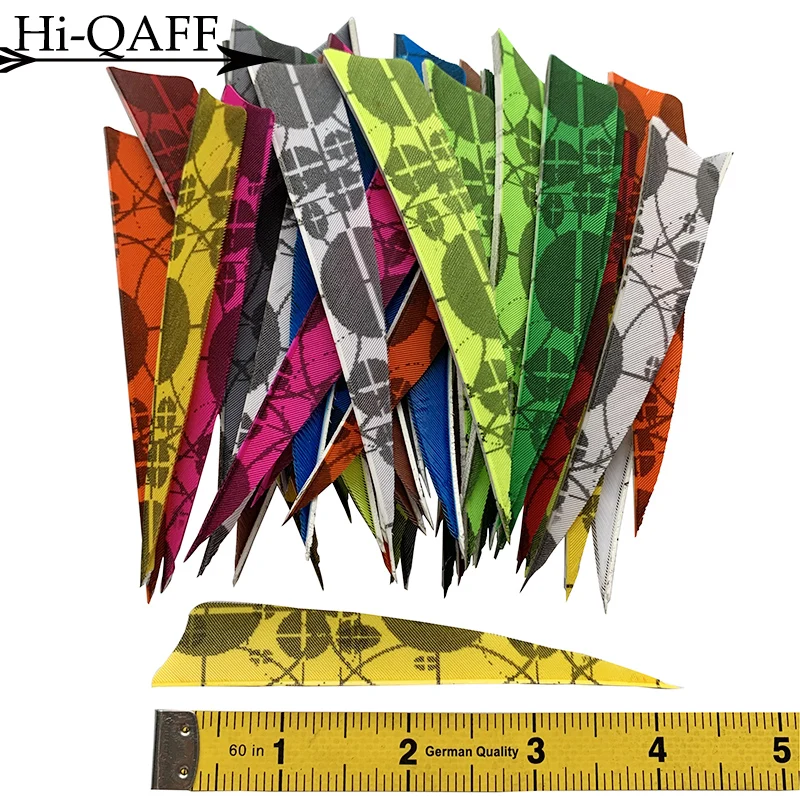 50 Pcs/Lot Hi-Q 4 Inch Shield Arrow Feathers Real Turkey Cut Feather Archery Accessories 4‘’ Fletching--Target Pattern