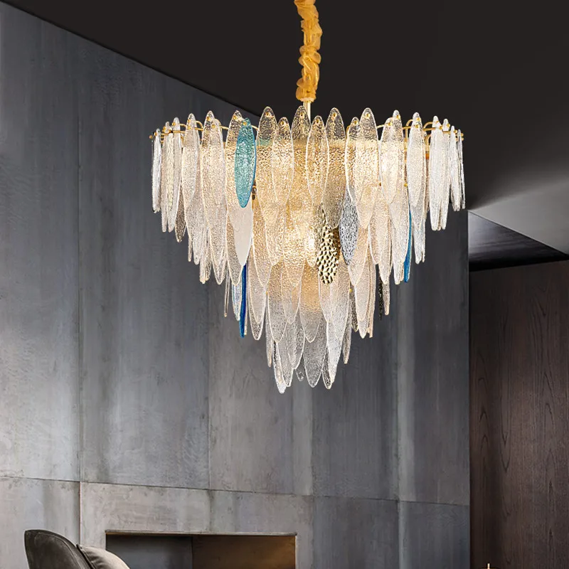 

Art Deco LED Postmodern Glass Iron Chandelier Lighting Lustre Suspension Luminaire Lampen For Dinning Room