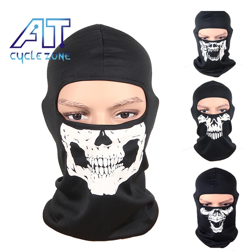 AliExpress Skull Full Face Mask Balaclava Bicycle Reusable Black Caps Sports Cycling Funny Face Mask Women UV Men's Summer Balaclava