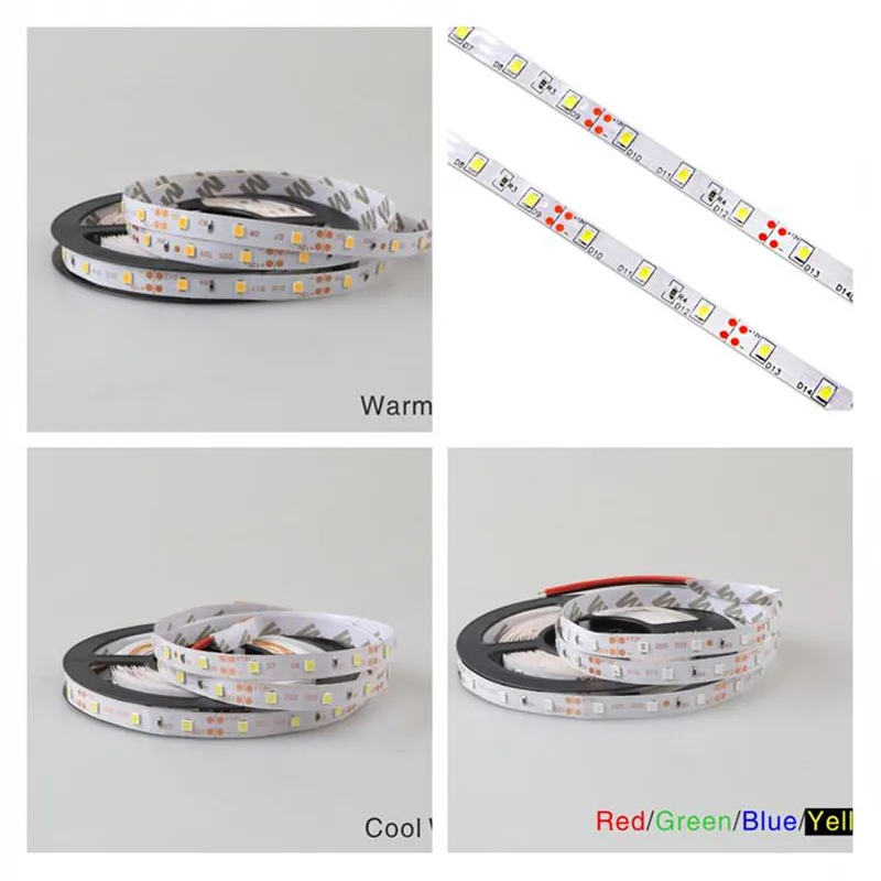 5M 1Roll Led Strip Licht, Niet Waterdicht SMD2835, Flexibele Lint, diy Led Light Strip Rgb Tape Diode Dc 12V Kerstverlichting