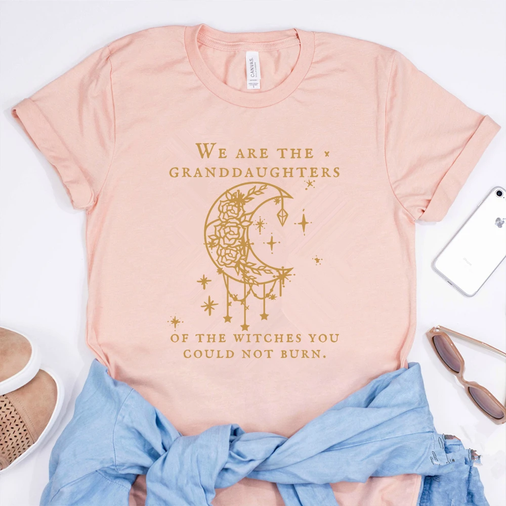 We Are The Granddaughters of The Witches You Could Not Burn Salem Witch Shirt Graphic Witchy Clothing Feminist Mystical Shirt