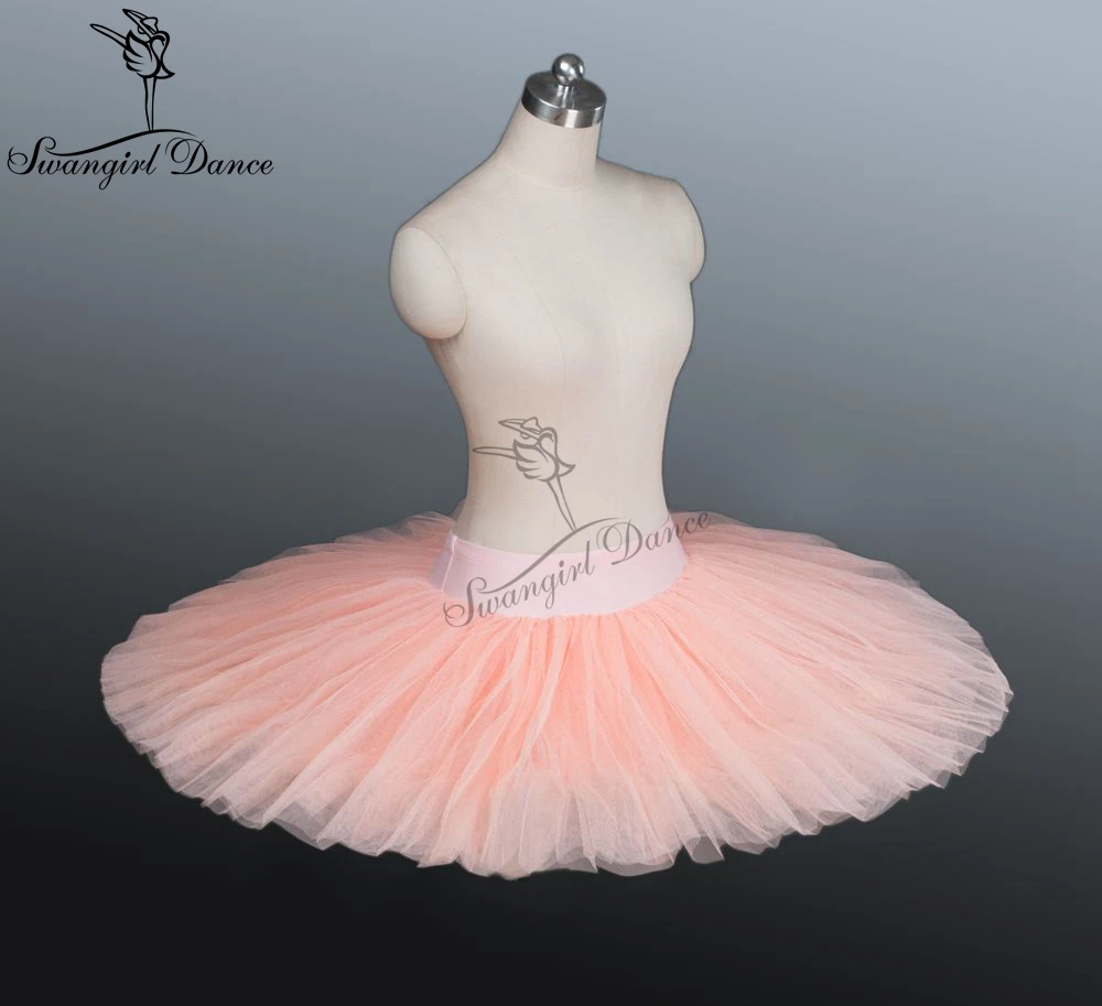 high quality adult&child cinnamon Half Ballet Tutu,peach color half ballet tutu for girls,ballet dress for childrenBT8923