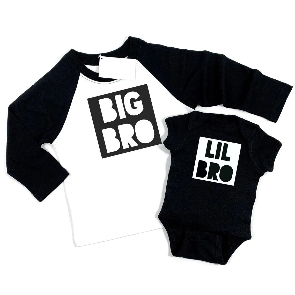 Big Brother Little Brother Shirts Matching Brother Raglan Shirt Baby Boy Announcement Coming Home Outfit Big Bro Lil Bro Tops