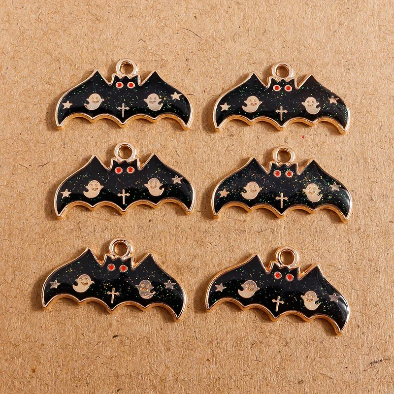 10 Stück 22x30mm Cartoon-Emaille-Hexen-Anhänger für die Schmuckherstellung, niedliche Ohrhänger, Halsketten, DIY-Bastelzubehör für Frauen – Detail 12