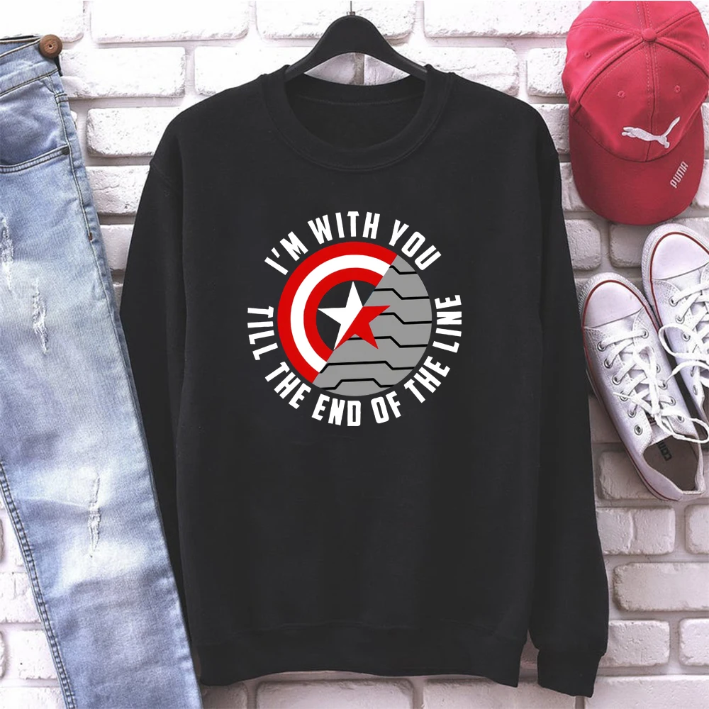 Vintage Barnes Est. 1917 bluza damska Bucky Barnes Winter Soldier bluza z kapturem program telewizyjny inspirowana Sebastian Stan bluza z okrągłym wycięciem