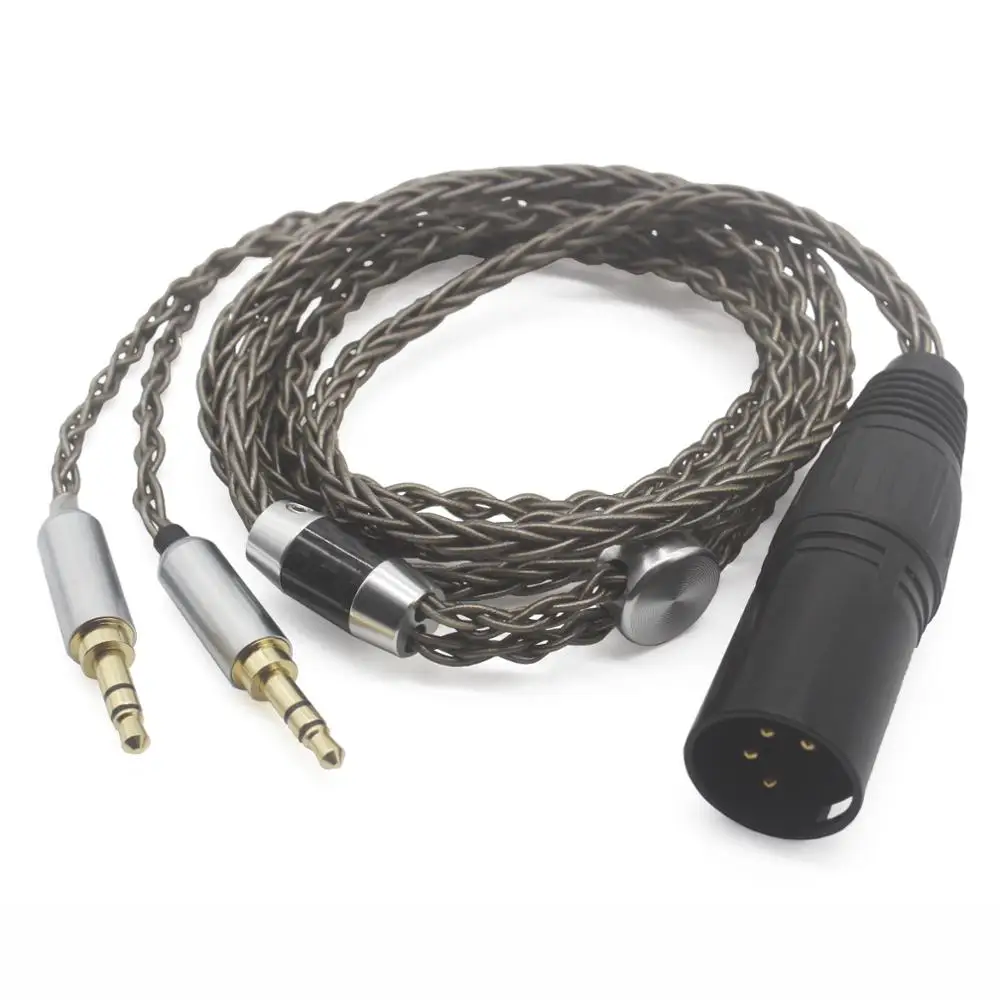 Youkamoo 4 Pin XLR Headphone Cable Compatible for Hifiman HE4XX HE-400i (2 x 3.5mm Version) Upgrade Cable