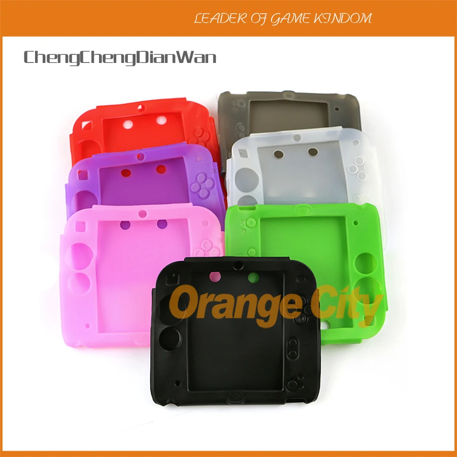 50PCS Replacement 9 colors New Silicone Case Soft Skin Protective Case Cover for 2DS Game Console