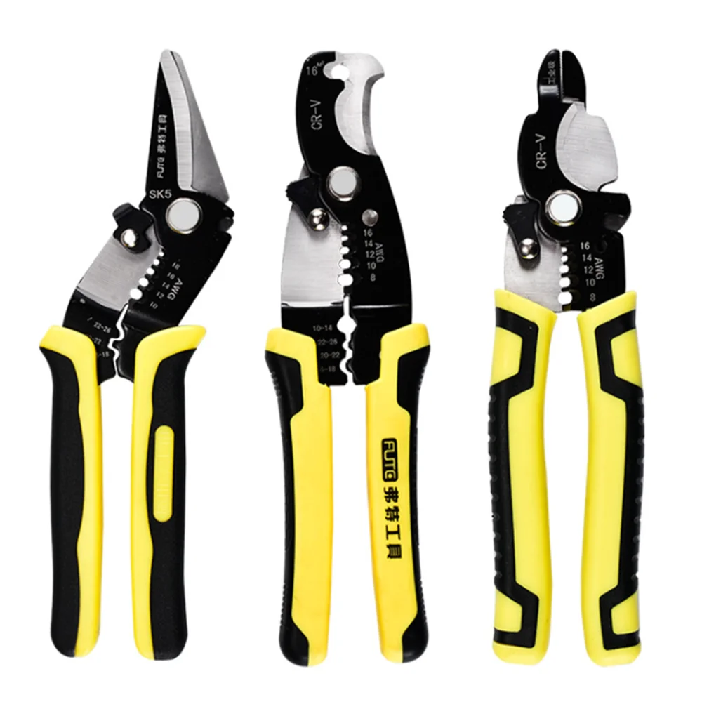 

Multifunctional Wire Stripper Pliers Needle Nose Pliers Cable Cutter Crimping Stripping Hand Tool Rubber Handle For Electrician