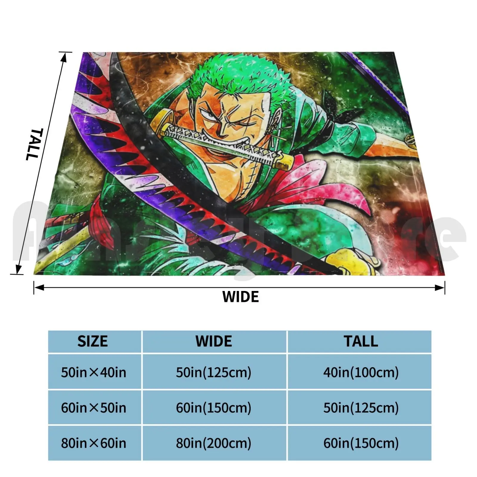 Blanket For Sofa Bed Travel Anime Japan Luffy Roronoa Zoro Sanji Nami Robin Shanks