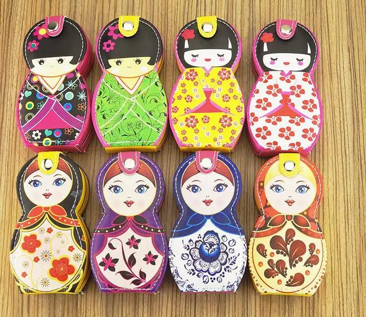 100 Sets Russian Doll Manicure & Pedicure Set Nail Clippers Scissors Grooming Tools Tweezers Wedding Favor Gift Wholesale