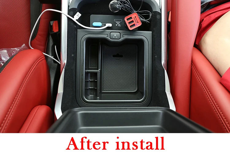 Auto Mittelarmlehne Aufbewahrungsbox Mittelkonsole Organizer Fach für Land Rover Range Rover Sport Vogue 2013-21 (mit Kühlschrank) – Detail 2
