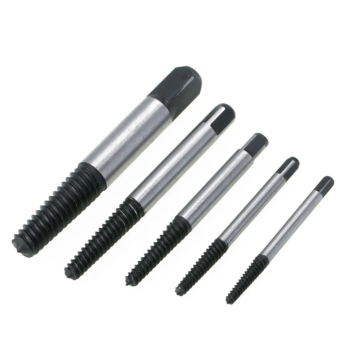 5pcs Damaged Screw Extractor Drill Bit Set Stripped Broken Screw Bolt Remover Extractor Easily Take Out Demolition Tools