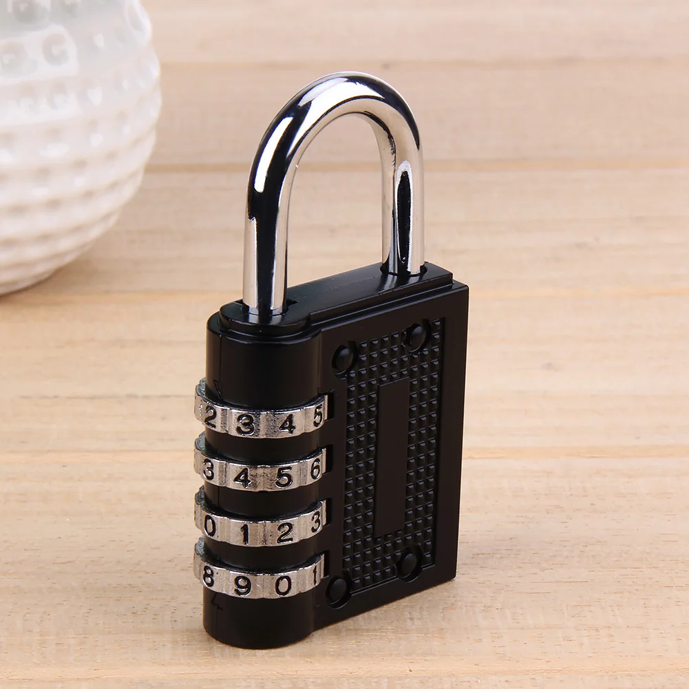 Outdoor Safely Zinc Alloy Coded Lock 4 Dial Digit Password Lock Suitcase Luggage Security Code Lock Password Code Lock Padlock