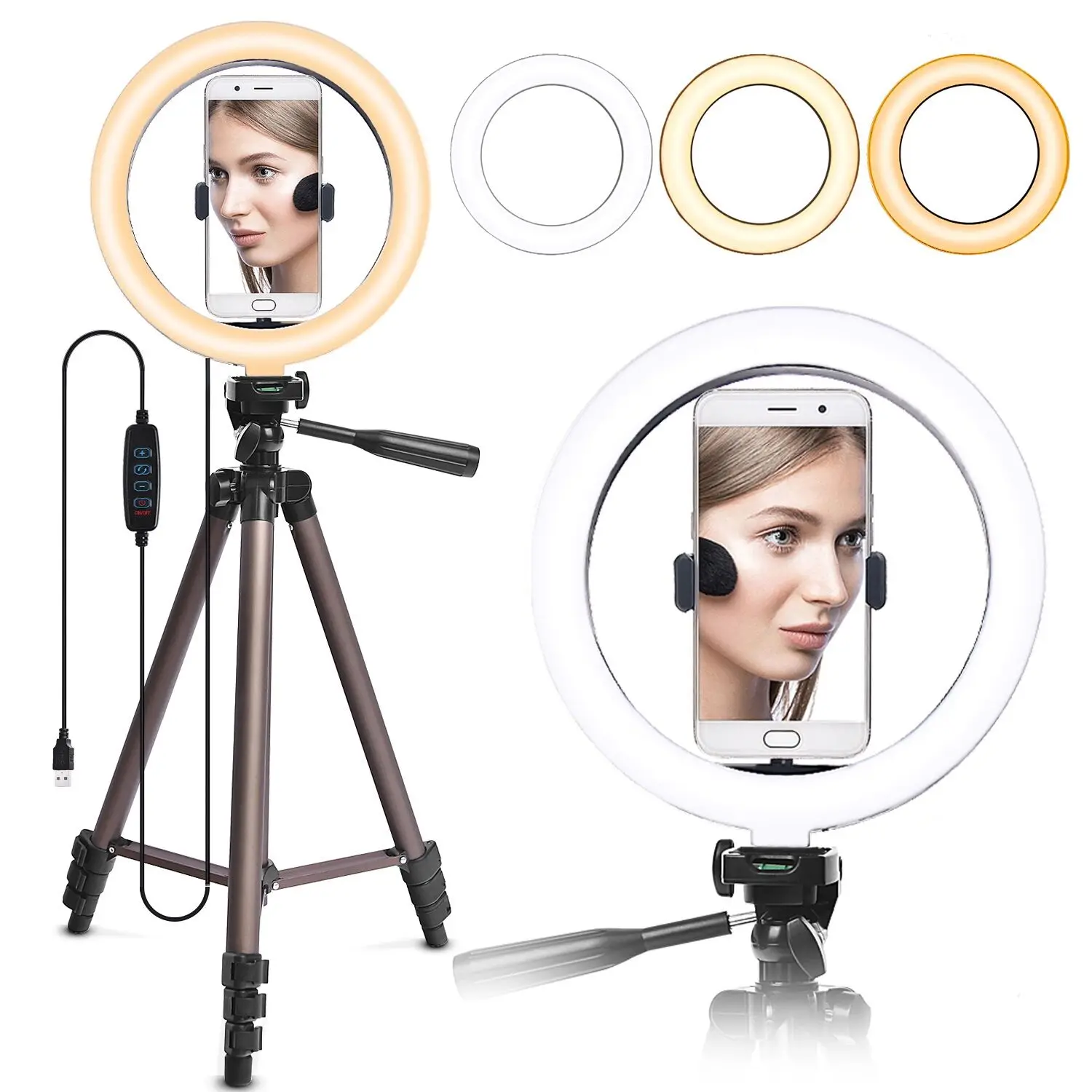 

Fusitu Professional 10 inch Ringlight Led Selfie Ring Light With Tripod Ring Lamp For Phone Camera Photography Live Streaming