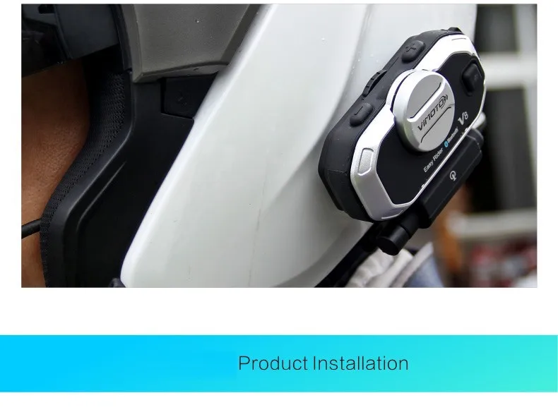 Vimoto V8 Motorradhelm Headset Bluetooth Stereo Intercom Anruf Drahtlose Kommunikation Interphone – Detail 8
