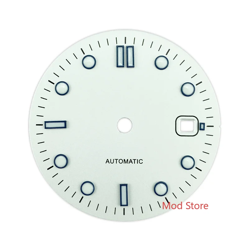 NEW Arrival 31mm Matte Black/White Watch Dial Parts Sea Master Style For MIYOTA82 ETA28 DG2813 Mov't Super Blue Luminous